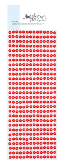 Red Accent" Pearl Beads, Self-Adhesive Red Accent" Pearl Beads, Self-Adhesive