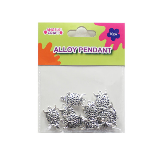 Allow Pendant Charms-Owl 10-ct. Pk. Allow Pendant Charms-Owl 10-ct. Pk.