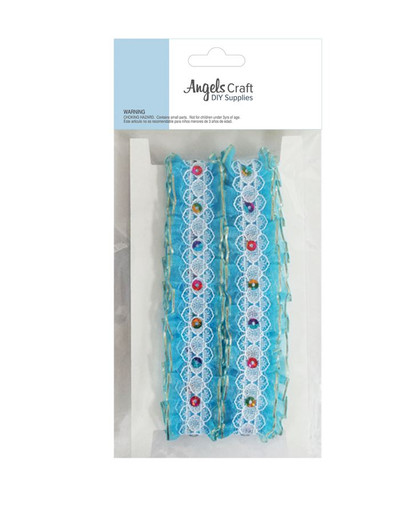 Ribbon lace Blue Accent Ribbon lace Blue Accent