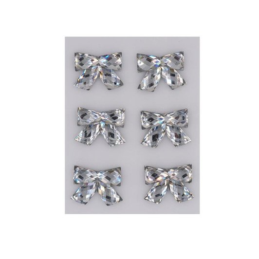 Classic Cristal-Bow flat-back, Peel-off Sticker. 6-ct. Pk Classic Cristal-Bow flat-back, Peel-off Sticker. 6-ct. Pk