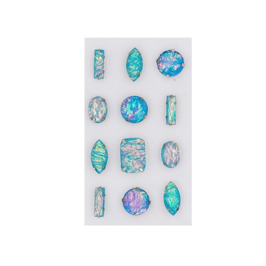 Brazilian Emerald Rhinestone Flat-Back Sew on Brass Claw. 12-ct. Pk Brazilian Emerald Rhinestone Flat-Back Sew on Brass Claw. 12-ct. Pk