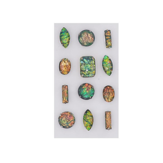 "Radiant-Dawn", Precious Rhinestone Sew on Brass Claw, 12-ct. Pk "Radiant-Dawn", Precious Rhinestone Sew on Brass Claw, 12-ct. Pk