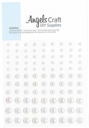 Plastic Pearl Sticker, 9*10cm, 99-ct. Pk