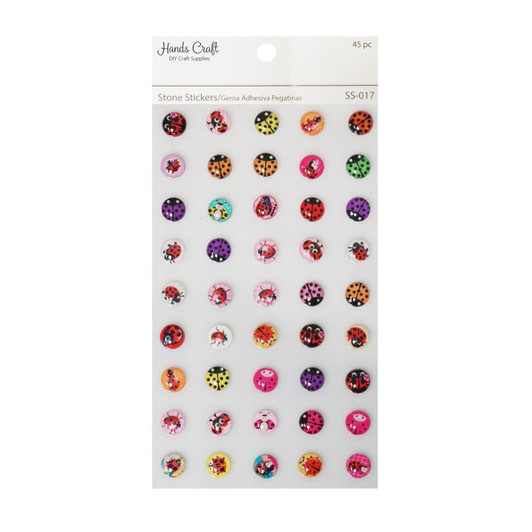 Round Ladybug Print Sticker