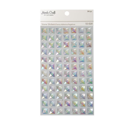 10MM Round Gemstone 84 Pcs Self Adhesive Acrylic Rhinestones Stickers 