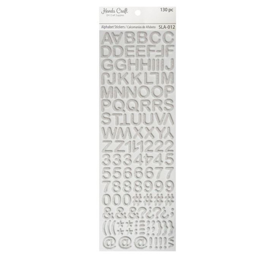 White Accent Alphabet Stickers White Accent Alphabet Stickers