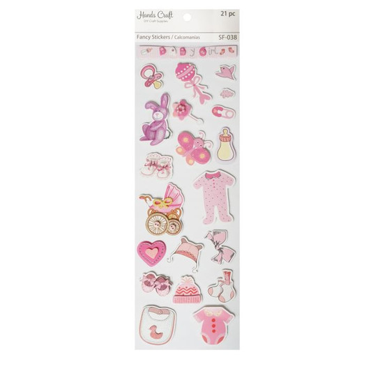 Baby Shower Girl Sticker 3D Baby Shower Girl Sticker 3D