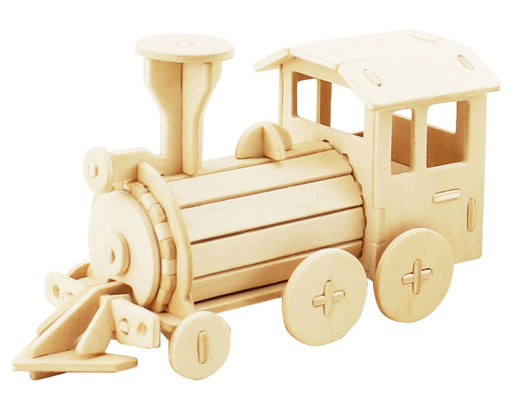 DIY 3D Wooden Puzzle:Locomotive, Assembled size: 6.69x2.95x4.33 Inches