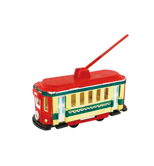 DIY 3D Wooden Puzzle With Paint Kit: Trolley DIY 3D Wooden Puzzle With Paint Kit: Trolley