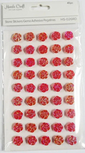 Radian AB Red Stone Sticker #12 Roses 45pk. Radian AB Red Stone Sticker #12 Roses 45pk.