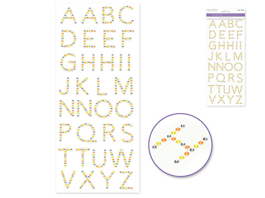 Paper Craft Sticker: 12.7cmx30.8cm Alpha Gems x36 Paper Craft Sticker: 12.7cmx30.8cm Alpha Gems x36