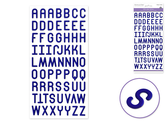 Paper Craft Stickers: 4.75"x9.5" 3D Puffy Fonts Paper Craft Stickers: 4.75"x9.5" 3D Puffy Fonts