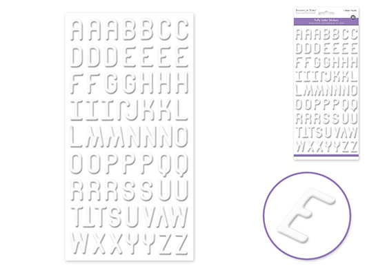 Paper Craft Stickers: 4.75"x9.5" 3D Puffy Fonts Paper Craft Stickers: 4.75"x9.5" 3D Puffy Fonts