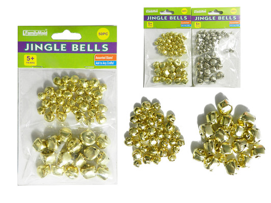 50PC Jingle Bells, 8-15mm Dia