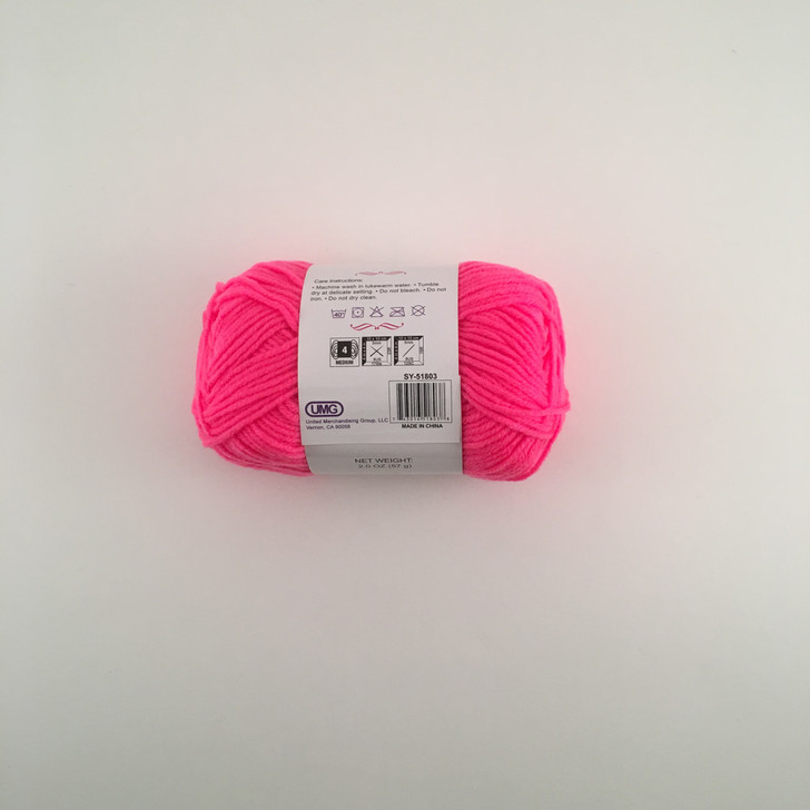 Craftlits-Choice Full Acrylic Yarn (BRIGHT PINK) 2OZ #4 MD 4-STRAND