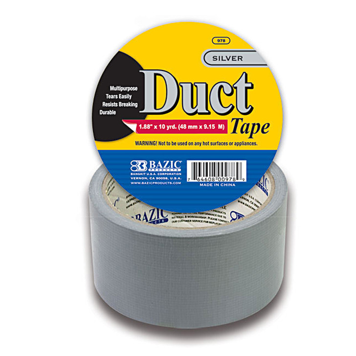 BAZIC 1.89" X 10 Yards Silver Duct Tape