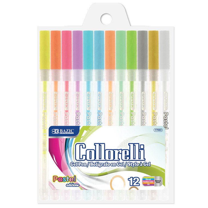 BAZIC 12 Pastel Color Collorelli Gel Pen