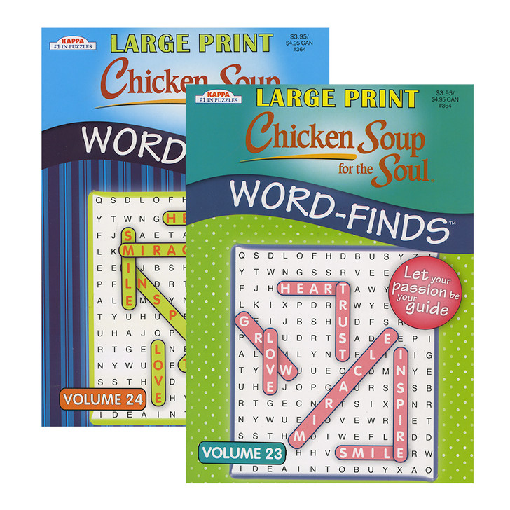 KAPPA Large Print Chicken Soup For The Soul Word Finds Puzzle Book