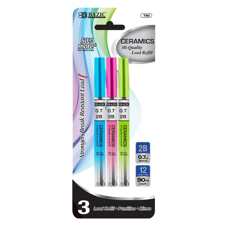 0.7 Mm Ceramics High-Quality Mechanical Pencil Leads (3/Pack) Fits all 0.7mm automatic pencils