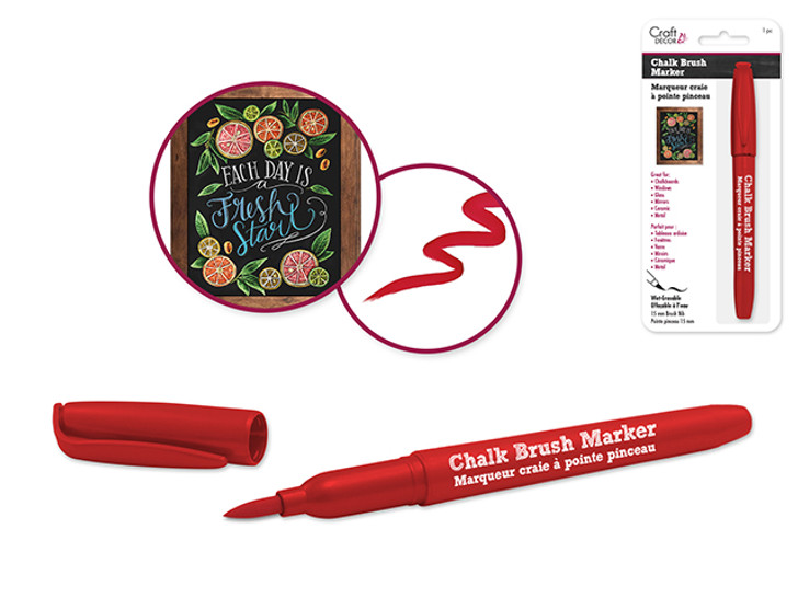 Craft Decor: Chalk-It-Up Brush Marker  Blister-Carded -Item# CD962C