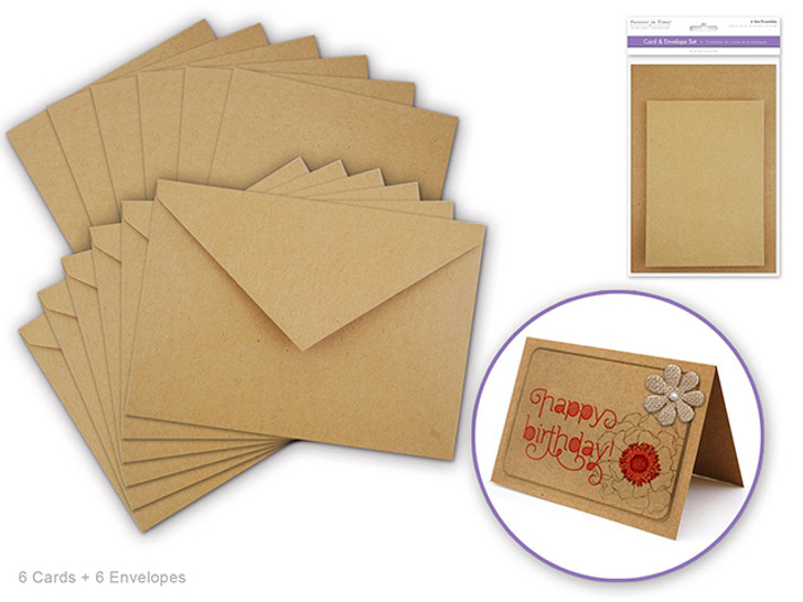 Cardmaking: 4.5"x6" Cards + Envelopes 6sets A6 -Item# CM600F