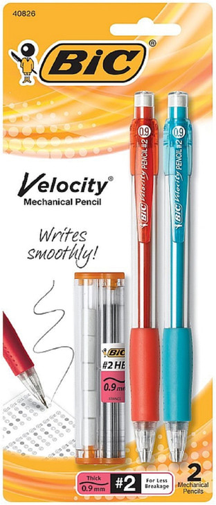 BIC Velocity Max Mechanical Pencil, Thick Point (0.9 mm), 2-Count 