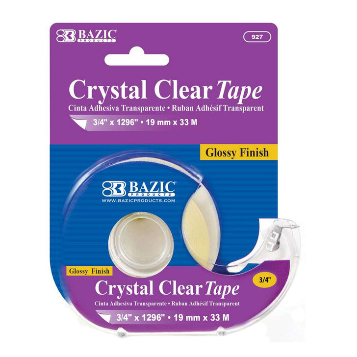 3/4" x 1296" Crystal Clear Tape with Dispenser