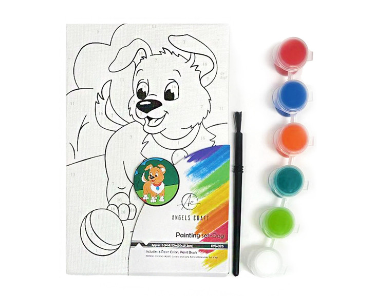 Puppy Painting Set Canvas