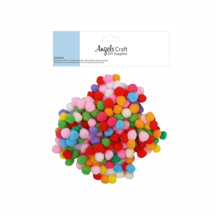 Pom-Poms Asst Colors, 200ct 1.5cm