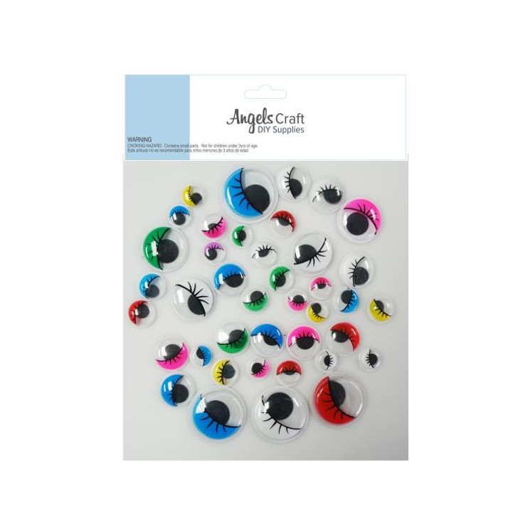 Wiggle Eyes 10mm, 48ct