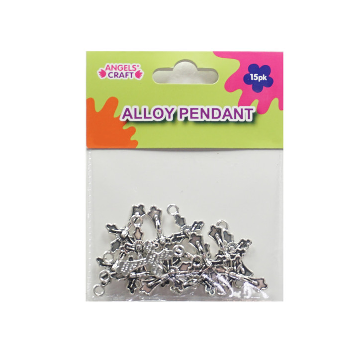 Allow Pendant Charms-Cross 15-ct. Pk.