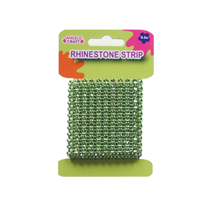 Rhinestone Banding-Green, SS16 (4mm), Band: 60mm(w)x0.5m(L)