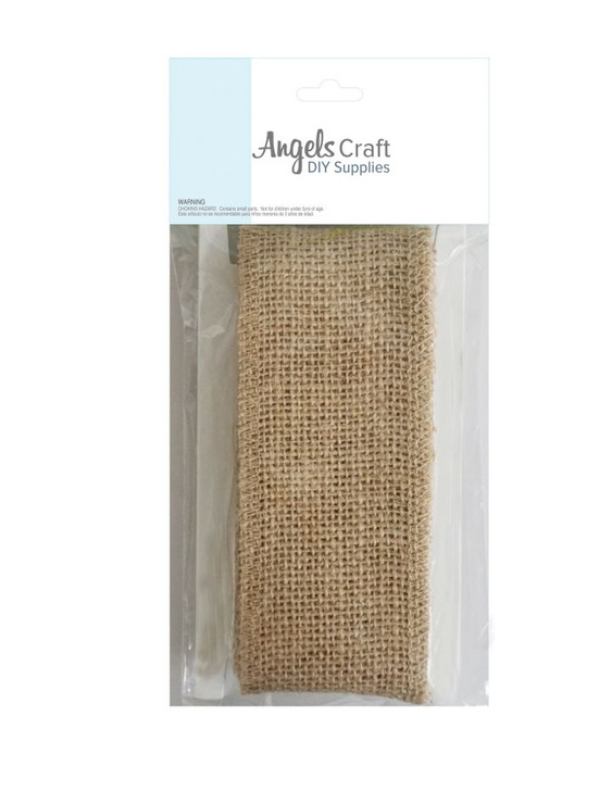 Burlap Fabric-Natural, 2m x 6cm, 1 roll