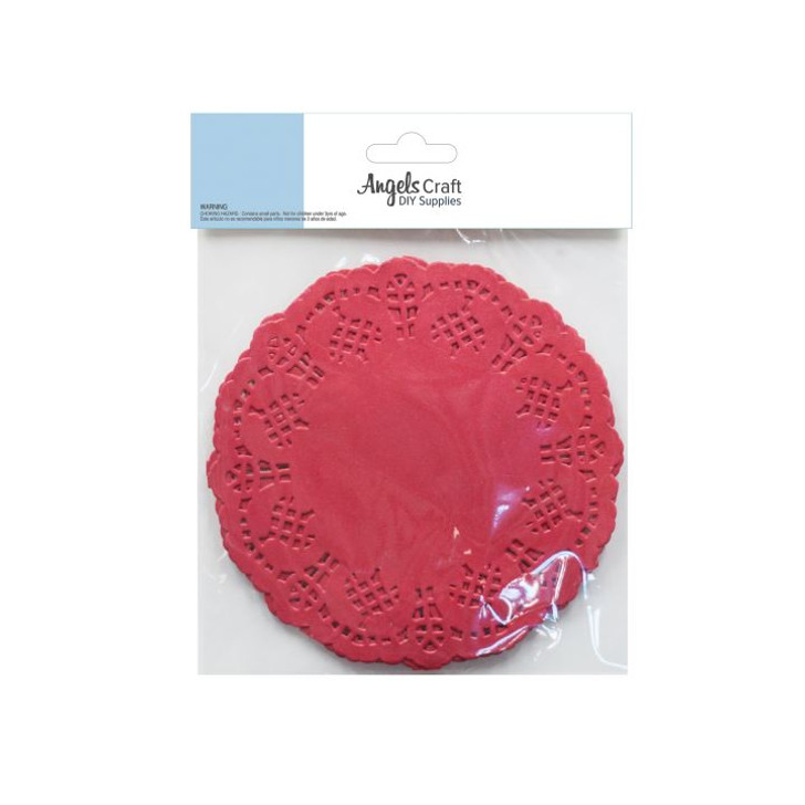 Doilies-Red, 11cm, 60ct