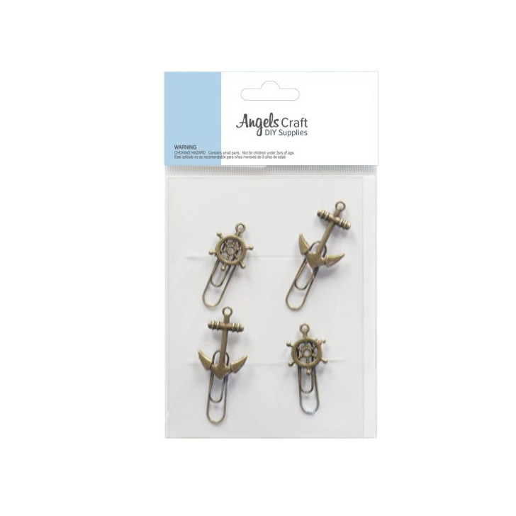 Prestige Nautical-Themed Bronze Pendant / Paper- Clip. Fine stationary Enhancement or Create elegant Jewelry Designs.