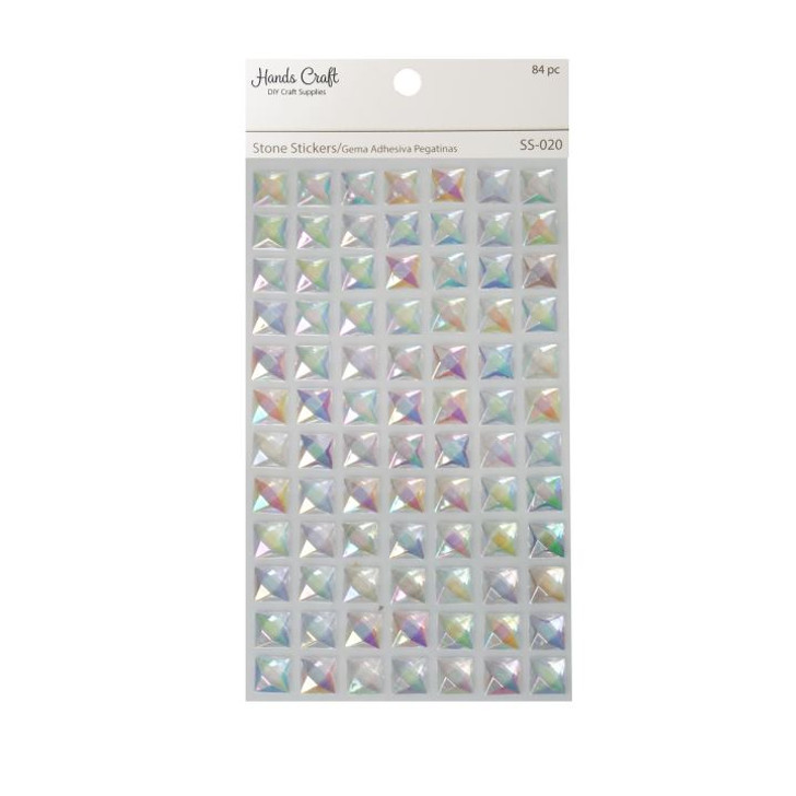 Holographic Square Stone Sticker 84pc.