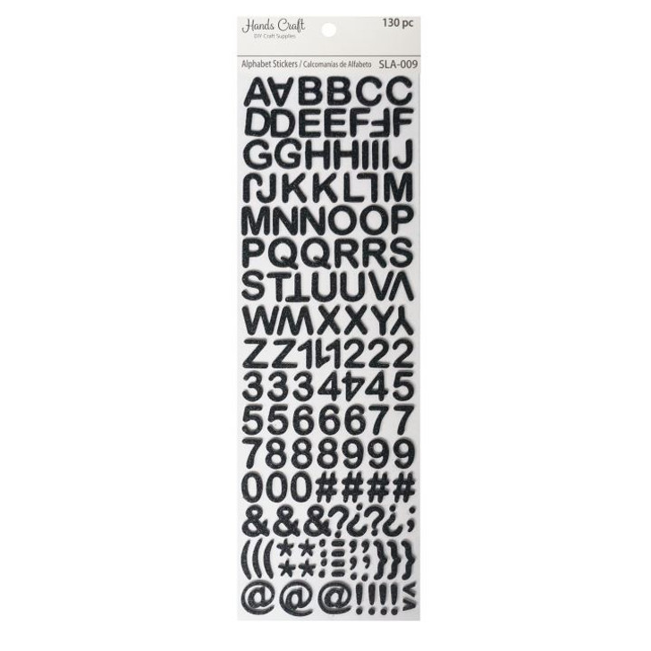 Black Accent Alphabet Stickers