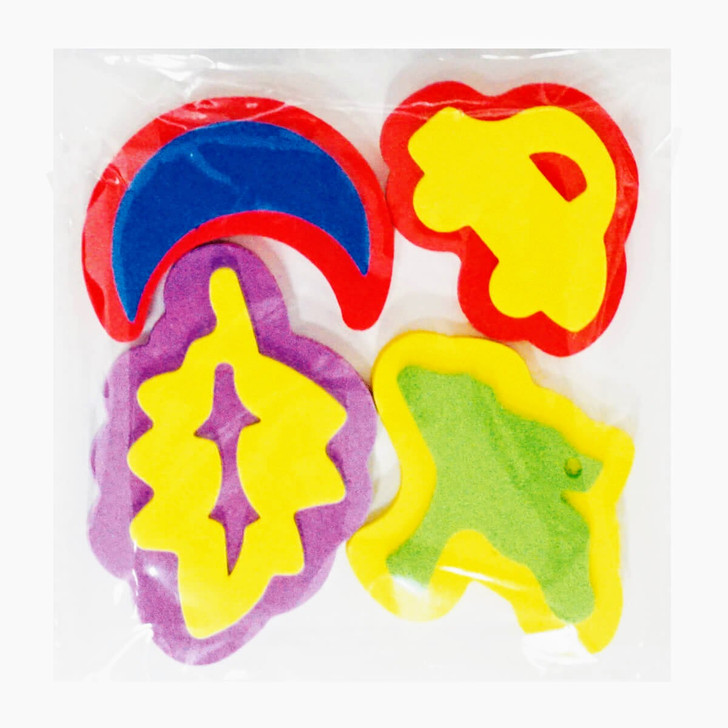 Foam Shape Paint Stamp , 4ct, Assorted Shape & Color