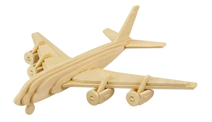 DIY 3D Wooden Puzzle: Civil Airplane