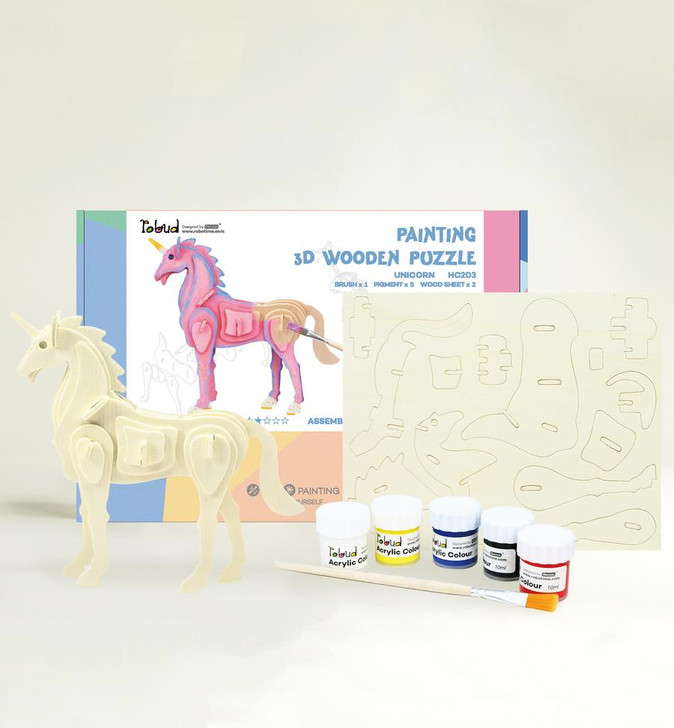 DIY 3D Wooden Puzzle:Unicorn