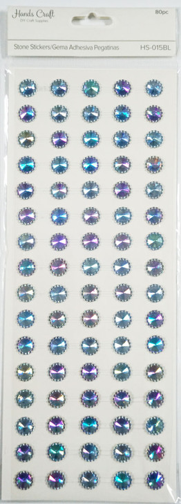 Hands Craft"Elegant Sapphire Resin Stone stickers, 6MM 80pk