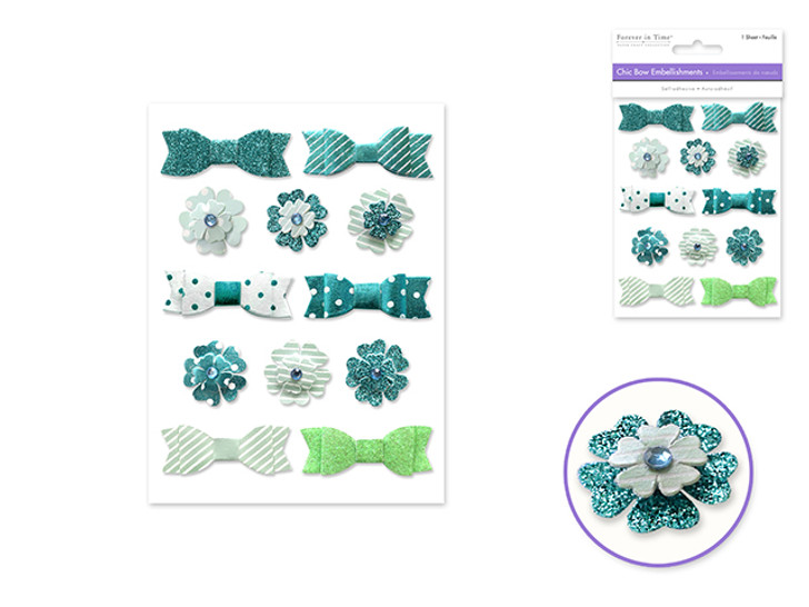 Paper Craft Embellishments: Chic Bows  Self-Stick