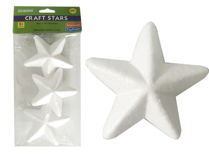 CRAFT STAR FOAM BALLS 3PC 3.75