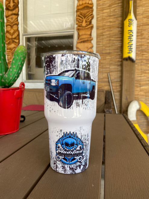 Your ride on a 30oz tumbler