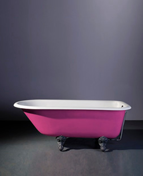 Astonian Roma 1540x770mm no-taphole cast iron bath on ball and claw feet