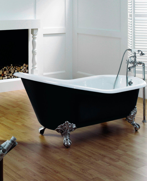 Astonian Slipper 1700x760mm no-taphole cast iron bath on ball and claw feet