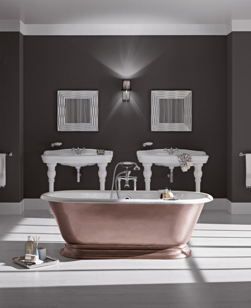 Astonian Bateau 1780x800mm cast iron roll top bath primed exterior