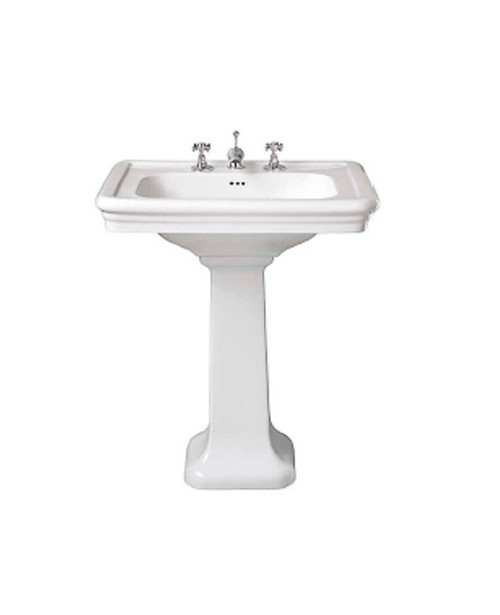 Venice 60cm 3-taphole basin and pedestal