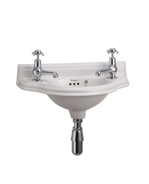 Burlington Serpentine 49cm 2-taphole wall basin