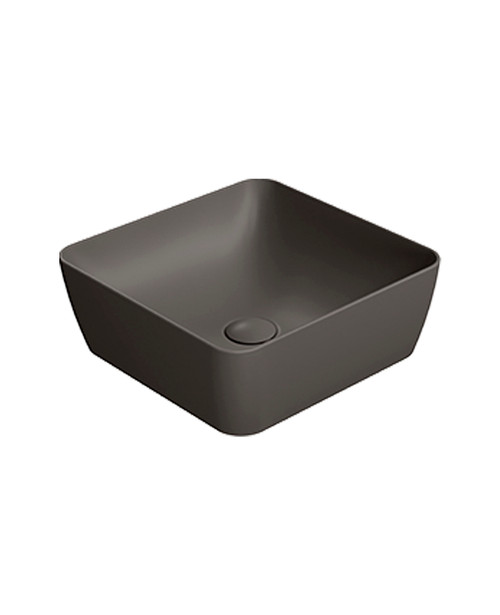 Dune Colour 38cm square no-taphole countertop basin bistro